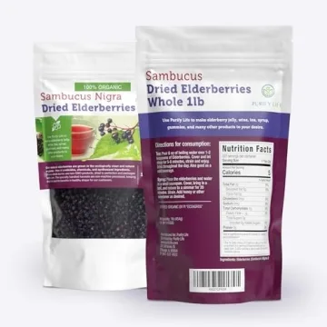 Organic Dried Elderberries - Immune Support Superfood 1lb