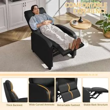 Yaheetech PU Leather Recliner Chair for Comfort Needs
