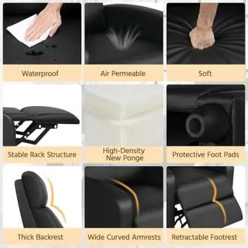 Yaheetech PU Leather Recliner Chair for Comfort Needs