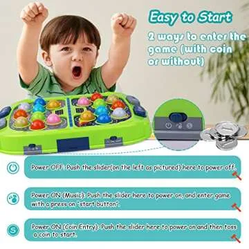 Whack Mole Game for Toddler, Toys for 3-12 Year Old Boys and Girls, Whack Mole Toys for Kid,Gifts for 3 4 5 6+ Year Old Boys, Interactive Educational Toys with Sound and Light, PK Mode with 2 Hammers