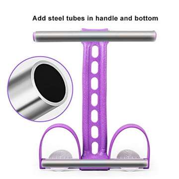 Pedal Puller Resistance Rope Multifunction Tension Rope Fitness Sit-up Exercise Equipment at Home Gym for Stirrup Arm Abs Workout Equipment Leg Stretching Equipment