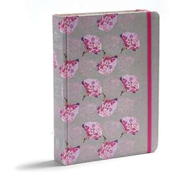 Biblia Reina Valera 1960 de apuntes gris y floreado , tela impresa | RVR 1960 NoteTaking Bible, Grey...