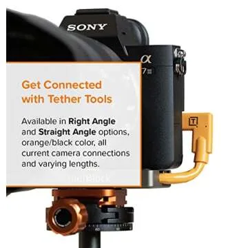 Tether Tools TetherPro USB-C to 3.0 Micro-B Right Angle Cable, 15', Orange