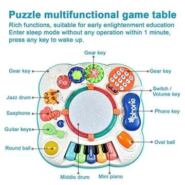Dahuniu Baby Activity Table - Educational Fun for Toddlers