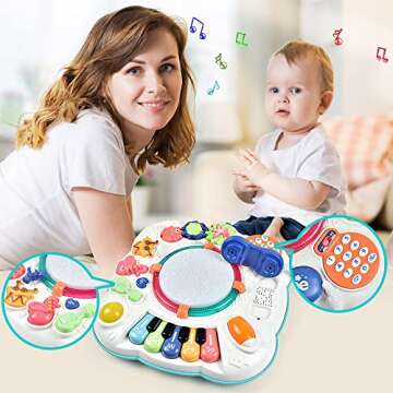 Dahuniu Baby Activity Table - Educational Fun for Toddlers