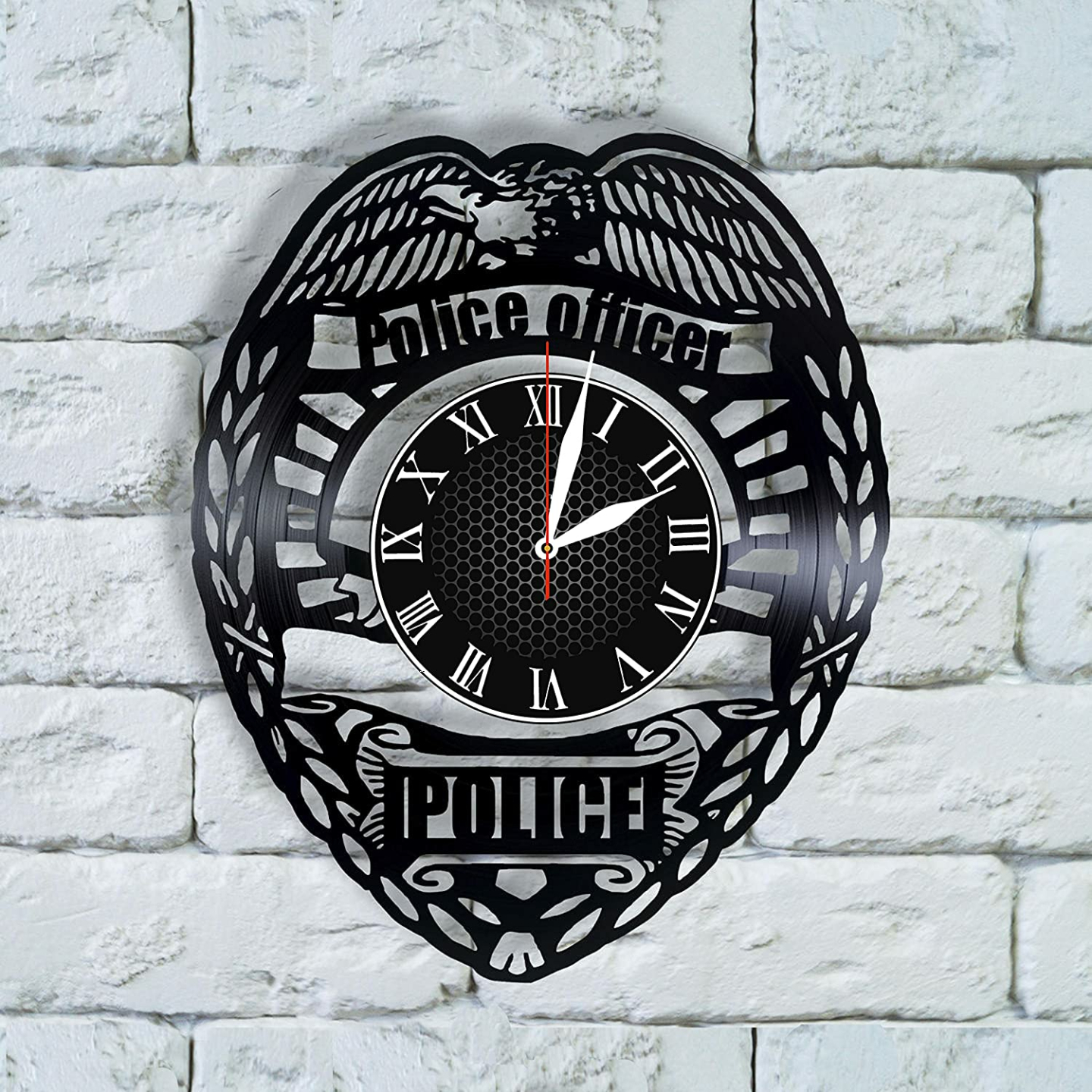 Thin Blue Line Wall Clock - Police Officer Gift