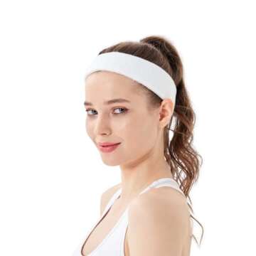 Mallofusa ? 10 PCS Cotton Sports Basketball Headband/Sweatband Head Sweat Band/Brace Gift Party Outd...