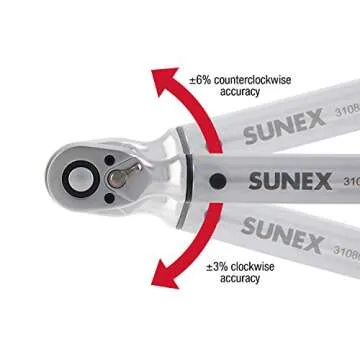 Sunex 31080 3/8" Drive 10-80 Ft-lb 48T Torque Wrench