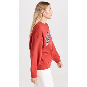ANINE BING Women's Jaci Sweatshirt Red - Trendy Comfort