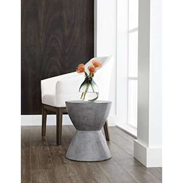 Sunpan Modern Logan End Table, Anthracite Grey