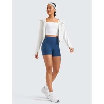 CRZ YOGA Women's Butterluxe Biker Shorts for All-Day Comfort
