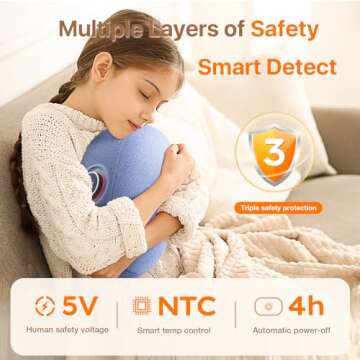 TORRAS UNIWARM Hand Warmers, Graphene Heated Hothands for Reynauds Syndrome/Arthritis, All-Around Hot Hands, 5000mAh Hand Warmers Rechargeable, Hand Warmers for Women/Parents Sky Blue