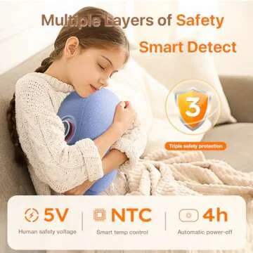 TORRAS UNIWARM Hand Warmers, Graphene Heated Hothands for Reynauds Syndrome/Arthritis, All-Around Hot Hands, 5000mAh Hand Warmers Rechargeable, Hand Warmers for Women/Parents Sky Blue