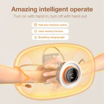 TORRAS UNIWARM Hand Warmers, Graphene Heated Hothands for Reynauds Syndrome/Arthritis, All-Around Hot Hands, 5000mAh Hand Warmers Rechargeable, Hand Warmers for Women/Parents Sky Blue