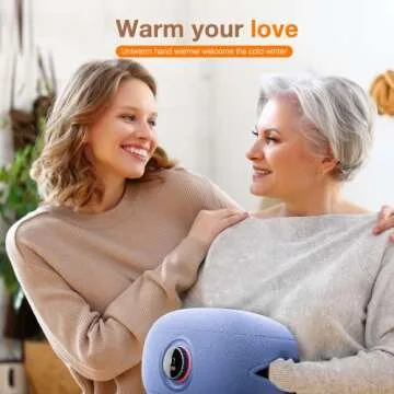 TORRAS UNIWARM Hand Warmers, Graphene Heated Hothands for Reynauds Syndrome/Arthritis, All-Around Hot Hands, 5000mAh Hand Warmers Rechargeable, Hand Warmers for Women/Parents Sky Blue