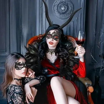 Newcotte 6pc Halloween Feather Cape and Accessories