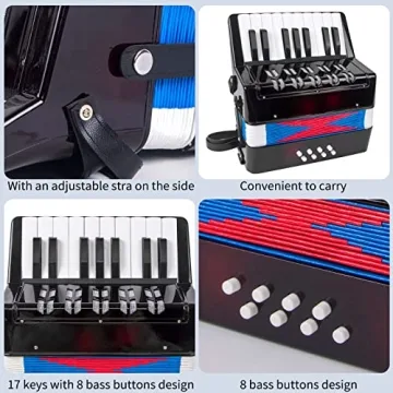Kids 17 Keys Piano Accordion for Beginners | Musical Fun