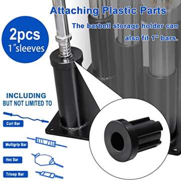 Eapele 5 Bars Olympic Barbell Storage Holder
