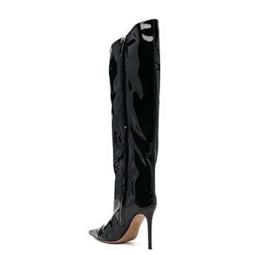 Shop Arqa Metallic Knee High Stiletto Boots for Women