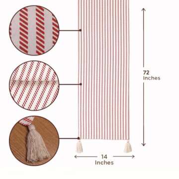 Folkulture 72-Inch Bohemian Table Runner - Stylish Cotton Decor