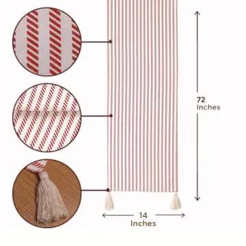 Folkulture 72-Inch Bohemian Table Runner - Stylish Cotton Decor