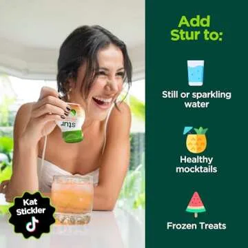 Stur Liquid Water Enhancer | Blue & Blackberry | Naturally Sweetened | High in Vitamin C & Antioxidants | Sugar Free | Zero Calories | Keto | Vegan | 5 Bottles, Makes 120 Drinks
