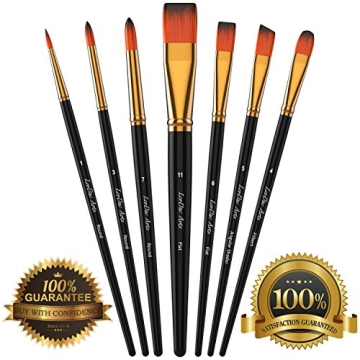LorDac Arts Paint Brush Set with 7 Versatile Brushes