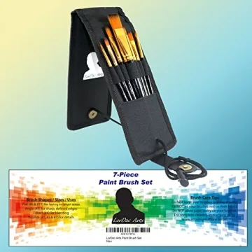 LorDac Arts Paint Brush Set with 7 Versatile Brushes