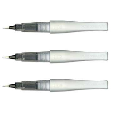 Kuretake ZIG WINK OF STELLA BRUSH II, Glitter Clear 3 pcs set, Flexible Brush Tip, Archival Quality,...