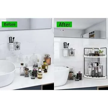 Shop Dorhors Rustic Corner Bathroom Shelf for Small Spaces