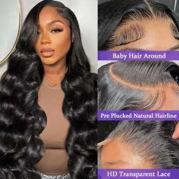 Redice 30Inch Body Wave Lace Front Wig for Women