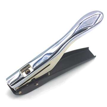 Kucaa Metal Silver Hand-held 1/4 inch 6mm Round Heavy Duty Single Circle Hole Punch for ID Cards PVC Cards Badge Photos