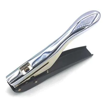 Kucaa Metal Silver Hand-held 1/4 inch 6mm Round Heavy Duty Single Circle Hole Punch for ID Cards PVC Cards Badge Photos