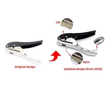 Kucaa Metal Silver Hand-held 1/4 inch 6mm Round Heavy Duty Single Circle Hole Punch for ID Cards PVC Cards Badge Photos