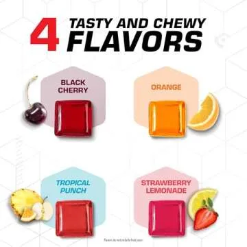 Clif Bloks - Energy Chews with Caffeine - Variety Pack - Non-GMO - Plant Based - Fast Fuel for Cycli...