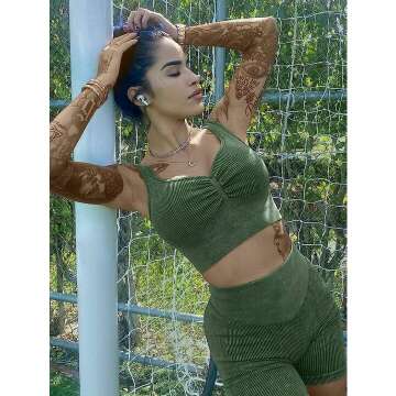 GXIN Women's Seamless Workout Set - Shorts & Bra