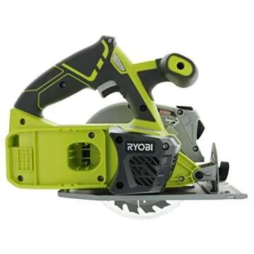 Ryobi P506 One+ Lithium Ion 18V 5 1/2 Inch 4,700 RPM Cordless Circular Saw with Laser Guide and Carbide-Tipped Blade (Battery Not Included, Power Tool Only) green full size