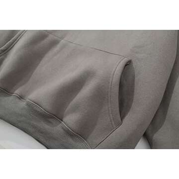 Womens Oversized Hoodies Fleece Sweatshirts Long Sleeve Sweaters Pullover 2023 Fashion Fall Clothes with Pocket (Medium, Dark Gray)