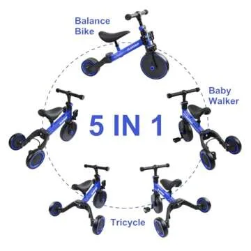 Elantrip 5 in 1 Balance Bike: Adjustable, Safe & Versatile Tricycle for Kids 1-3+