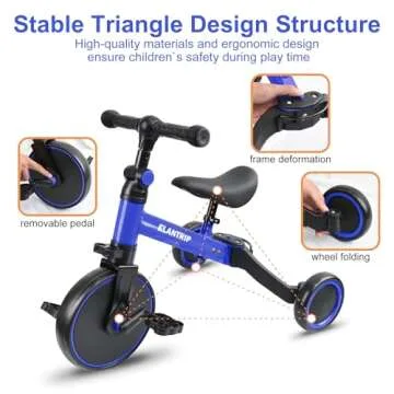 Elantrip Balance Bike for 1-3 Year Olds - 5 in 1 Fun