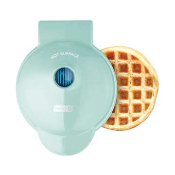 DASH My Pint Electric Ice Cream Maker + Mini Waffle Maker, Aqua