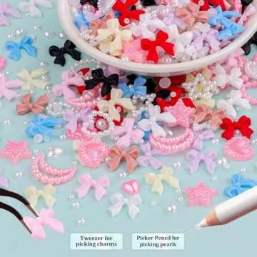 600 Pcs Nail Charms Set for Creative Art Projects