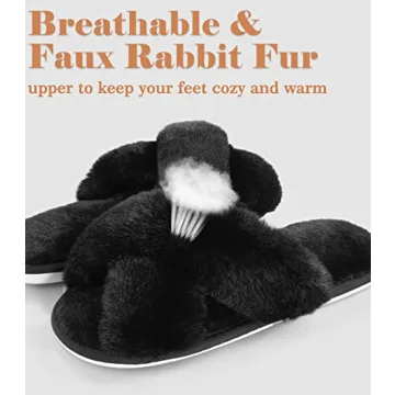 Ankis Fuzzy Memory Foam Slippers for Happy Feet