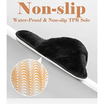 Ankis Fuzzy Memory Foam Slippers for Happy Feet