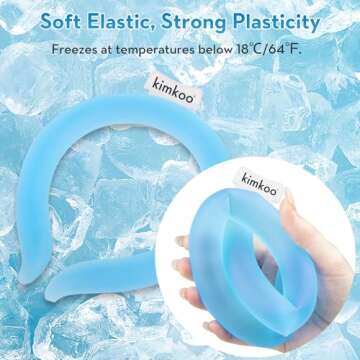 Neck Cooling Tube, Reusable Ice Neck Cool Wrap for Outdoor Indoor, Relief for Hot Flashes and Summer...