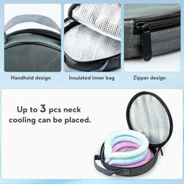 Neck Cooling Tube, Reusable Ice Neck Cool Wrap for Outdoor Indoor, Relief for Hot Flashes and Summer (blue)