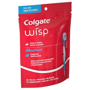 Colgate Max Fresh Wisp Mini Travel Toothbrushes, 24 Count