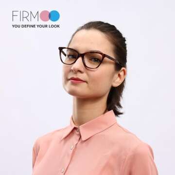 Firmoo Cat Eye Blue Light Blocking Glasses, Anti Eyestrain Anti Headache, Cateye Women Computer Eyeglasses Tortoise Eyewear Frame