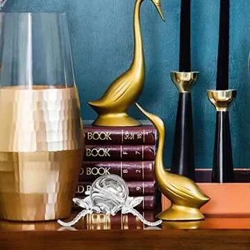 Toyvian Iron Iron Crystal Ball Sphere Holder Glass Ball Display Stand with Sliver Dragonfly Design Metal Gazing Ball Stand Metal Egg Stands for Table Desktop Office Home Decor