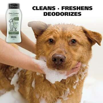 Wahl USA Odor Control Shampoo for Dogs & Pets - Eucalyptus & Spearmint Animal Deodorizer for Cleanin...
